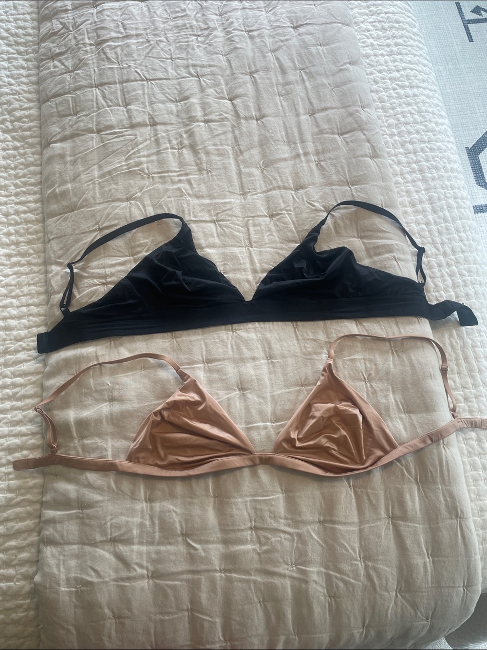 Negative Underwear Black and Buff Triangle Bralette Set - Women Intimates
